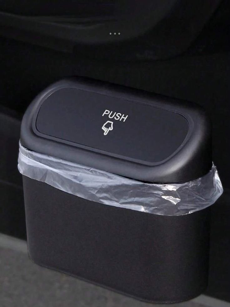 1pc Car Garbage Can, Creative Hanging Car Trash Can, Multifunctional Car Storage Bucket With Lid, Car Accessories
